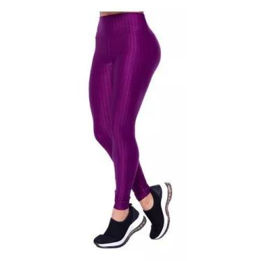 Imagem de Calça Legging Cirre 3D feminina lisa - Renluc Modas, Roxo, p