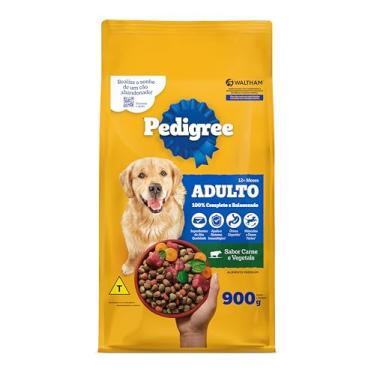 Imagem de Ração Pedigree Carne e Vegetais Para Cães Adultos Raças Médias e Grandes 900g