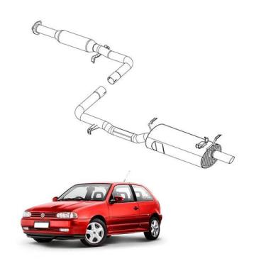Imagem de Kit Completo Escapamento Gol 1.6 e 1.8 1997 a 1999 Audi Opci - Pioneir