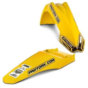 Imagem de Kit Paralama Dianteiro Traseiro Universal Pro Tork Mx2, AMARELO, MX2