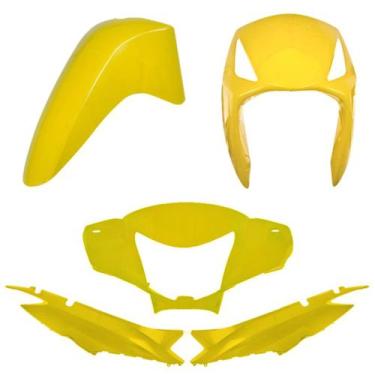 Imagem de Kit Carenagem Moto Honda Biz 125 KS ES 2006 a 2010 4 Peças Cromo Forte