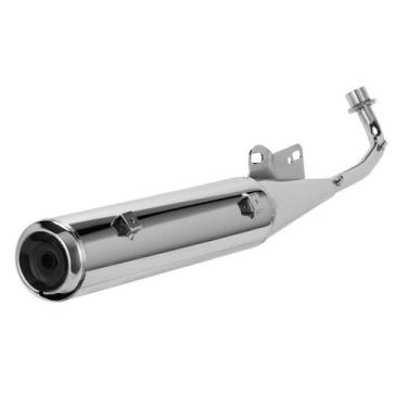 Imagem de Escapamento Shineray Phoenix 49 Modelo Original Cromo Forte, CROMADO, 
