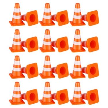Imagem de TOYANDONA 24 Mini Cones De Trânsito - 1 Polegada Mini Placas De Trânsito Cones Segurança Laranja Em Miniatura - Brinquedos Sinalização Plástico Construção