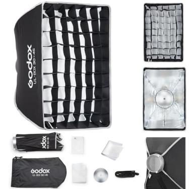 Imagem de Godox Softbox Godox 30 x 45 cm/11,8 x 11,7 polegadas, guarda-chuva de liberação rápida, suporte Bowens com difusores frontais e internos removíveis/aderência/placa difusora para fotografia