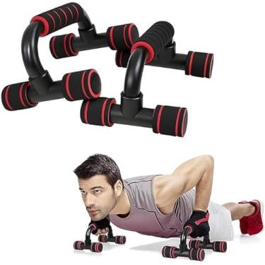 Imagem de Par de Apoios para Flexão – Treino Funcional, Musculação, Yoga e Pilates, Com Pegada Confortável e Base Antiderrapante, Ideal para Fortalecer Peito, Braços e Corpo