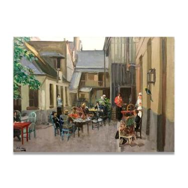 Imagem de Cruz Vermelha Guesthouse John Lavery Iconic Realist Portrait & War Scene Canvas Art – Decoração de parede irlandesa atemporal para casa 30 x 42 cm Un Framed