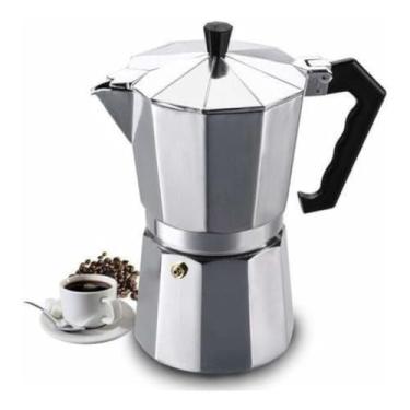 Imagem de Cafeteira Italiana Moka, Alumínio Polido, 3-12 Xícaras, Design Ergonômico (9 xícaras - 450ml)