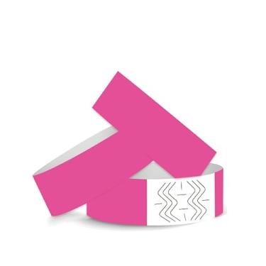 Imagem de Pulseiras de papel descartáveis, 800 unidades, 16 cores, impermeável, para eventos, identificação hospitalar, festa (FLC Pink)