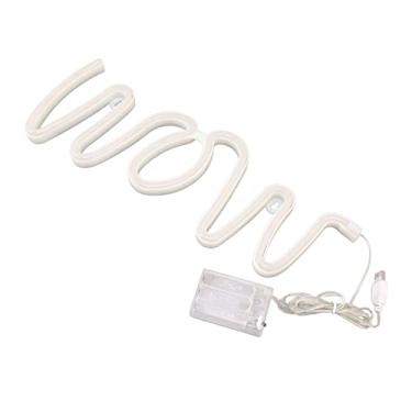 Imagem de LED Neon Sign Light Decorativa Noite Lâmpada Durável Flexível PVC ABS Material Soft Iluminação Para Casa Quarto Bar Loja Wall Mounted ou Table Top 42cm (Luz quente)