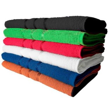 Imagem de Toalha de Banho Kit 10 Peças 70x120cm 230g/m² Macia com Costuras Reforçadas (Sem Escolha Cor)