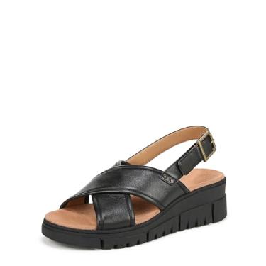 Imagem de Vionic Sandália feminina Uptown Sonoma, Couro preto, 8 Wide