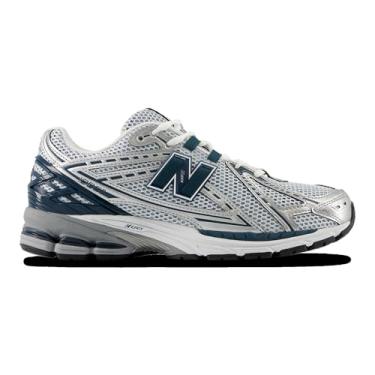 Imagem de New Balance Tênis infantil 574 V1 com cadarço, Verde-azulado/prata, 42