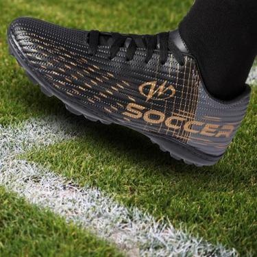 Imagem de Chuteira Society Grama Sintética Runway Soccer Masculino, 41, Preto