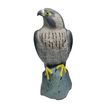 Imagem de Generic Estátua de de águia, protetor de jardim, estatueta realista, controle de pássaros, espantalho, escultura de falcão para jardim, gramado, Olhos Pretos Amarelos