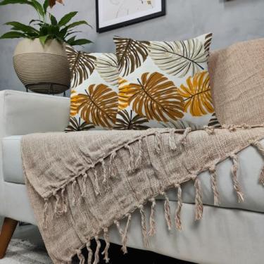 Imagem de Genérico, Kit Manta Para Sofá Caramelo + 2 Capas De Almofada Com Zíper Cor:04