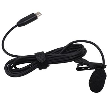 Imagem de Zhjvihx Microfone Condensador Lavalier, Microfone de Tab Com Clipe Omnidirecional, Cabo TPE Tipo C, Alta Lealdade para Transmissão da Internet