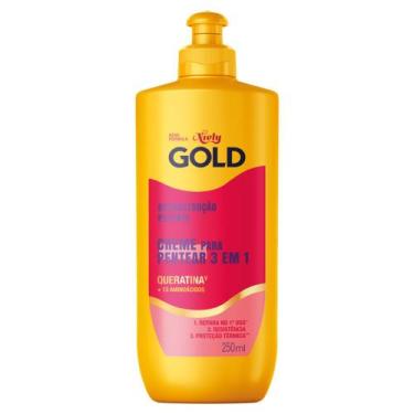 Imagem de Creme de Pentear Niely Gold 3 em 1 Reconstrução Potente 250ml