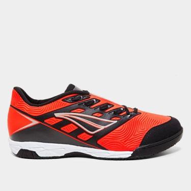 Imagem de Chuteira Futsal Penalty Viento Y-1 Unissex, Vermelho, Preto, 40
