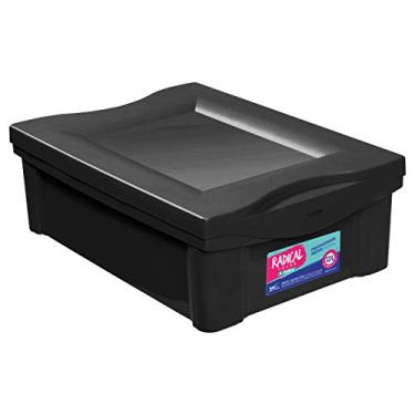 Imagem de Ordene - Caixa Organizadora Plástica Média de 13,5 Litros, Cor Preta, Linha Radical