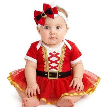 Imagem de Body Bebê Mesversário Natal +Tule +Laço Papilloo, M
