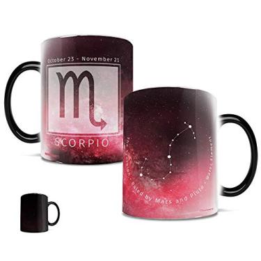 Imagem de Morphing Mugs Aniversário signo do zodíaco - Caneca sensível ao calor de escorpião - Imagem revelada quando líquido quente é adicionado - Uma caneca de cerâmica de 325 ml