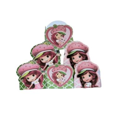 Imagem de Forminhas para Doces Tema Morango 02 — Decoração de Festa Infantil, Lembrancinha, Mesa de Doces Personalizada — Kit com 50 unidades