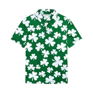 Imagem de Camisa polo Roseelf St. Patrick's Day para meninos e meninas