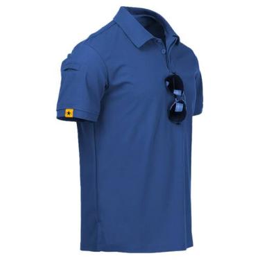 Imagem de Camisa polo ZITY Sports Tactical Camiseta masculina azul média