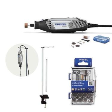 Imagem de Micro Retífica Dremel 3000, 120W, até 33.000rpm Kit Completo 42 Peças 