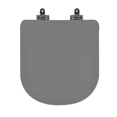 Imagem de Assento Sanitário Poliéster Para Louça Life/Vogue Plus (Celite/Deca) Slow Close Croma Sedile Cinza VIP