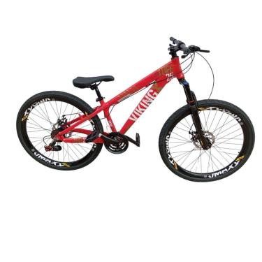 Imagem de Bicicleta 26 VikingX T25 24v Freio Hidraulico Avançado Freeride Pneu Aro 26 Balão Preto-Unissex