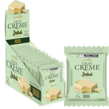 Imagem de Wafer Recheio Cremoso de Pistache Coberto de Chocolate Branco com 10 Unidades 40g Sobremesa para Presentear Dia dos Namorados Aniversário