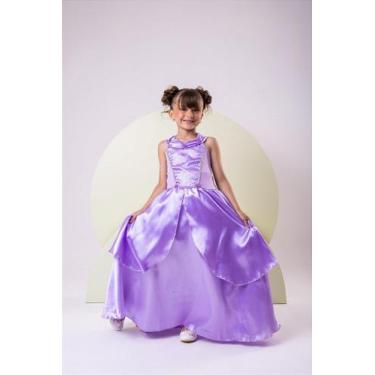 Imagem de Fantasia Longa Princesa Belli Rapunzel Modelo 3 - Vestido Infantil, La