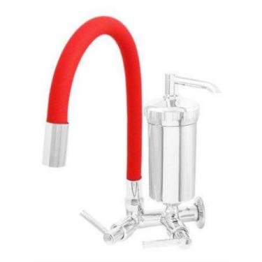 Imagem de Torneira Com Filtro De Parede Gourmet Cozinha Metal 1/4 V - Alcântara 