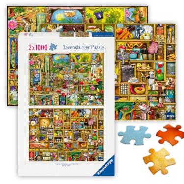 Imagem de Ravensburger Quebra-cabeça 12000381 - Colin Thompson - Quebra-cabeça de 2 x 1000 peças para adultos e crianças a partir de 14 anos, edição especial 2 em 1 com temas de Colin Thompson