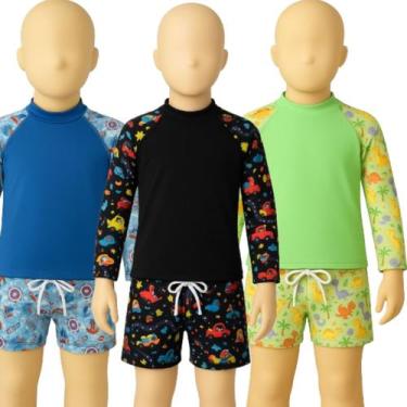 Imagem de KIT 3 Conjunto Infantil Termica Sunga WLS Modas Proteção Uv Confortave