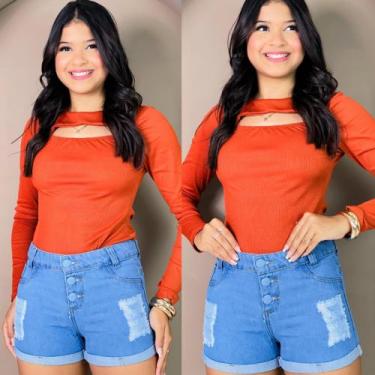 Imagem de Short Jeans Com Regulagem 3 botões Infantil e Juvenil Menina bloguerin