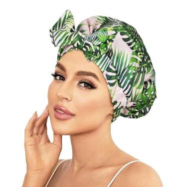 Imagem de Touca de banho Luvruitaky Luxury reutilizável impermeável para mulhere