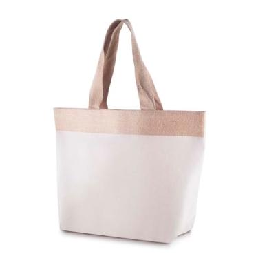 Imagem de Ourtfruit Sacola em Algodão Cru com Alça Colorida Trançada, 140g/m², para Mercados e Transporte (Sacola 14 Litros)