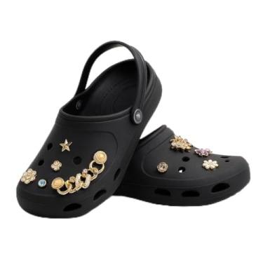 Imagem de Chinelo Babuche Infantil Sandália Menina com Enfeite (Preto, BR, Criança de 4 a 8 anos, Numérico, 33)