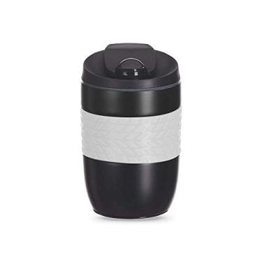 Imagem de Copo Antiqueda 260ml em Aço Inox Parede Dupla com Ventosa de Sucção, Tampa com Bico e Pegador em Silicone – Conserva Quente e Frio – Design Premium e Seguro (Branco)