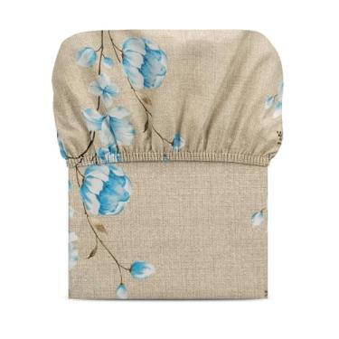 Imagem de Lençol Solteiro de Baixo c/Elástico Percal Flex Estampado 400 Fios Toque Acetinado (NATURALLE)