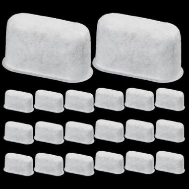 Imagem de 20 peças de substituição de filtro de café 7313285779 para Delonghi, filtros de café de carvão ativado para máquinas de café expresso, ajuste universal (super adsorção)