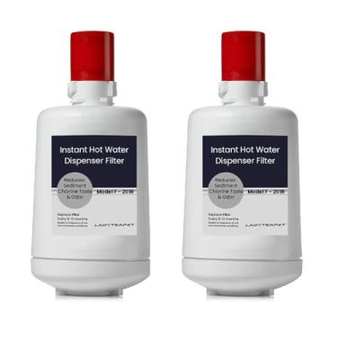 Imagem de Ladyteapot Cartucho de filtro de água F-201R, substituição compatível com cartucho de filtro de água InSinkErator F-201R para dispensador de água quente (pacote com 2)