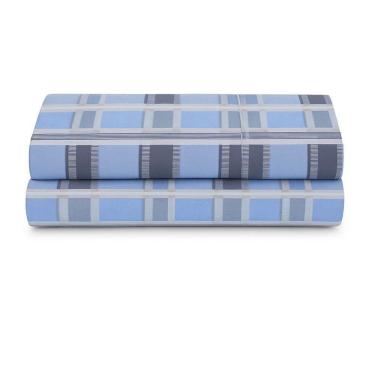 Imagem de Lençol De Cima Avulso Luar Estampado Casal 01 Peça Malha 100% Algodão - Xadrez