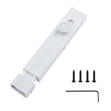 Imagem de Oedema Trava de barril de 14 cm, parafuso deslizante de liga de alumínio resistente, trava deslizante de segurança para cerca de madeira, porta de galpão, porta de quintal, branco