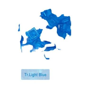 Imagem de Blocos De Construção Transparentes Coloridos 1x1 200PCS Azulejos Plano