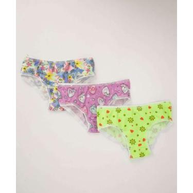 Imagem de Kit Infantil com 3 calcinhas Zhork-01104, Sortido, 4