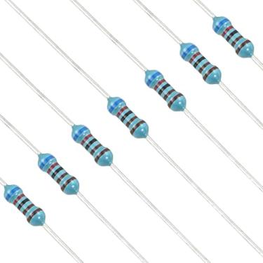 Imagem de YOKIVE 100 peças de resistores de 6,2 K Ohm, resistor fixo de filme de metal de 1/4W (0,25 W), resistores de tolerância +/-1%, certificado ROHS