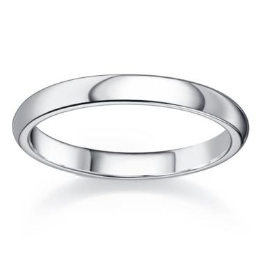 Imagem de Florideco Anel de aço inoxidável para mulheres e homens, anel de polegar simples rosado, anéis de empilhamento finos e espessos, anéis de compromisso de noivado de alto polimento, simples, abobadados